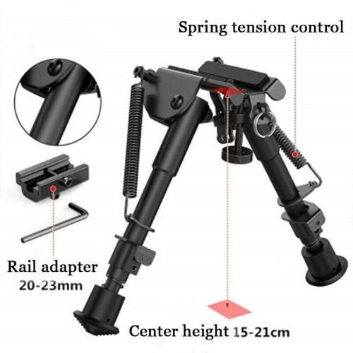 Adjustable Metal Tactical Rilfe Bipod 6''-9''