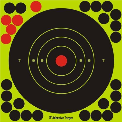10Pcs Splatterburst Reactive Adhesive Fluorescent Targets 8x8inch