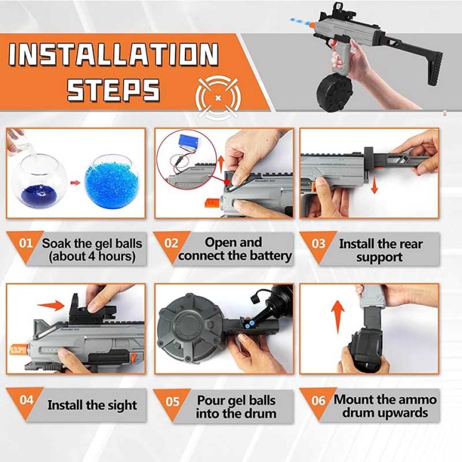 UZI Electric Automatic Gel Ball Blaster(US Stock)
