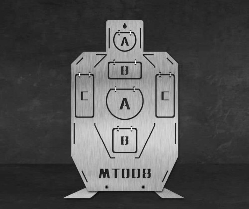 MT008 Stainless Steel IDPA Target Toy Gun Shooting Training